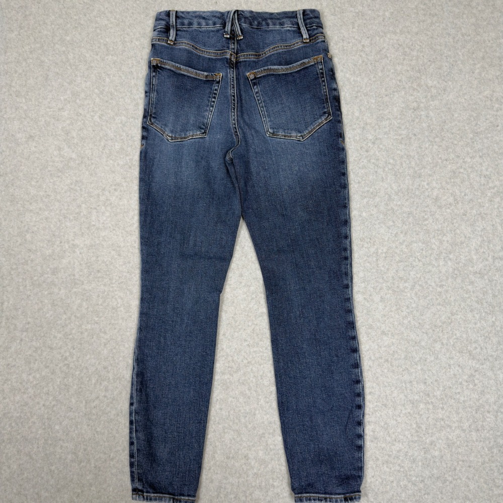 Good American Good Legs Distressed Skinny Jeans Medium Wash Size 2/26 - Picture 7 of 8